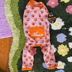 Orange Halloween Dog Pajamas